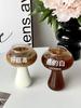 Heat-Resistant Glass Cup Creative Mushroom Shape Funny Personality Trendy Cute Drink Coffee Drinking Ins Style Round Household