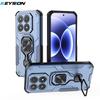 KEYSION Shockproof Armor Case for Xiaomi 17 Soft Silicone+PC Upright Metal Live Ring Stand Phone Back Cover for Xiaomi 17