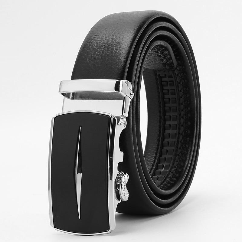 Microfiber Edging Automatic Buckle Belt  Men's Casual Belt  Men's Trouser Belt