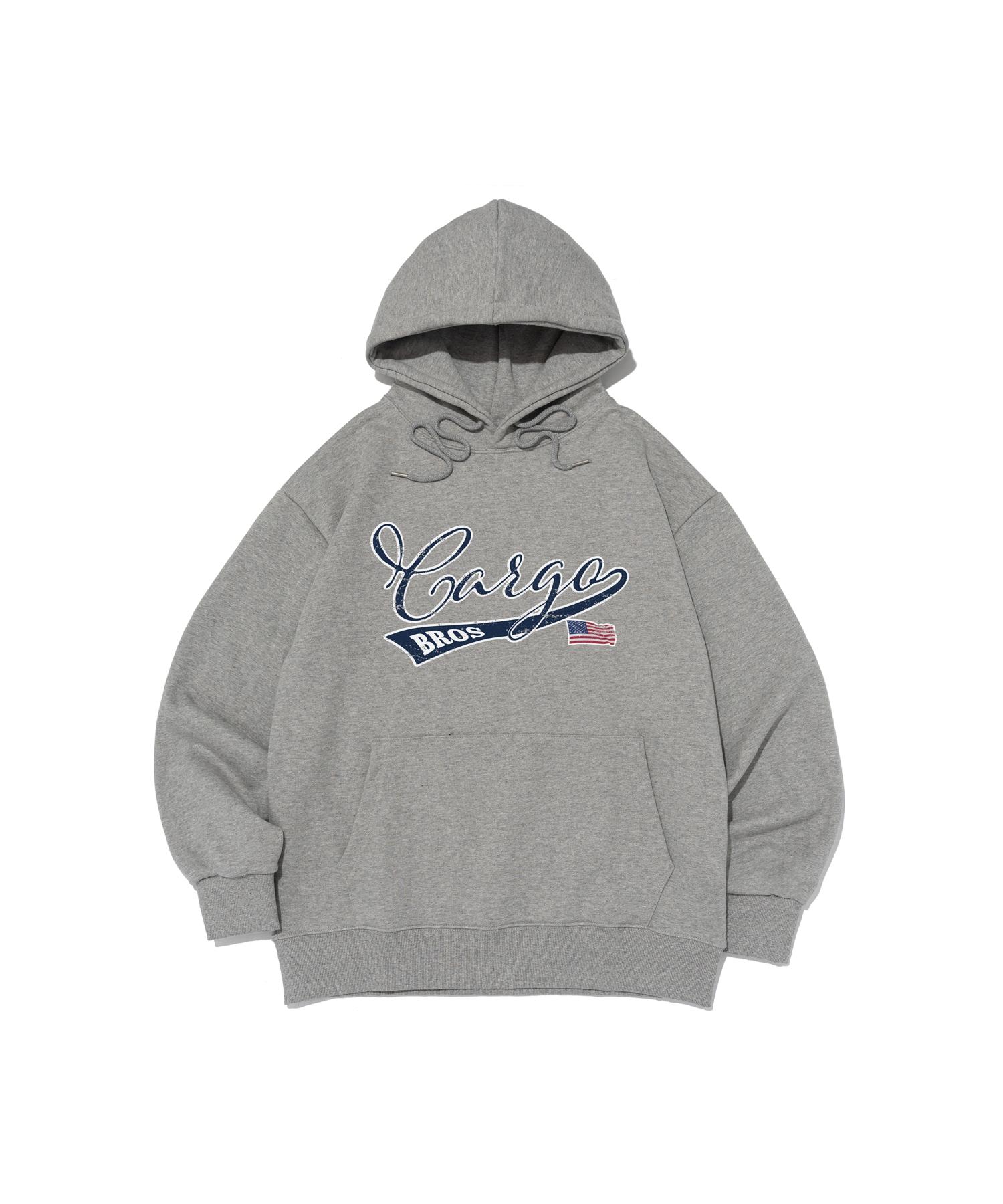 Cargo Bros For Woman Vintage Logo Hoodie (Gray) L
