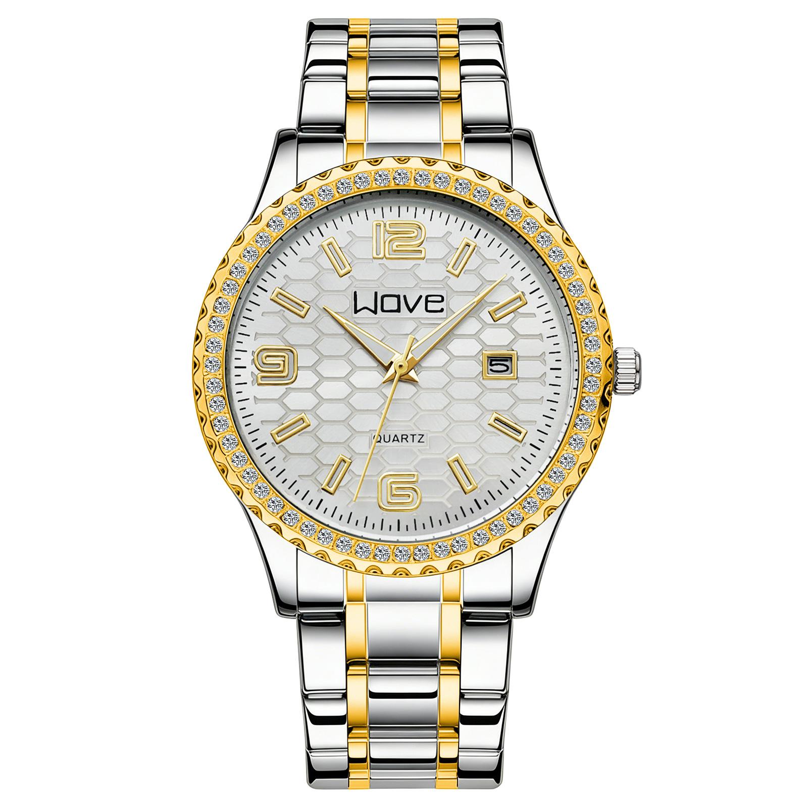 Fashion Men S Watch Couple Watch Non-Mechanical Watch Luminous Calendar Diamond Quartz Watch naked watch