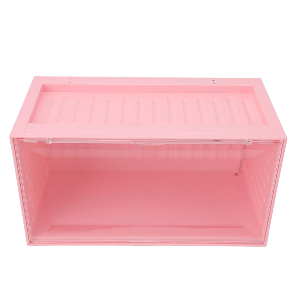 Figure Display Case with Light Sensing Constant On Function 2 Tier Mini Figure Display Box Showcase for Collectibles