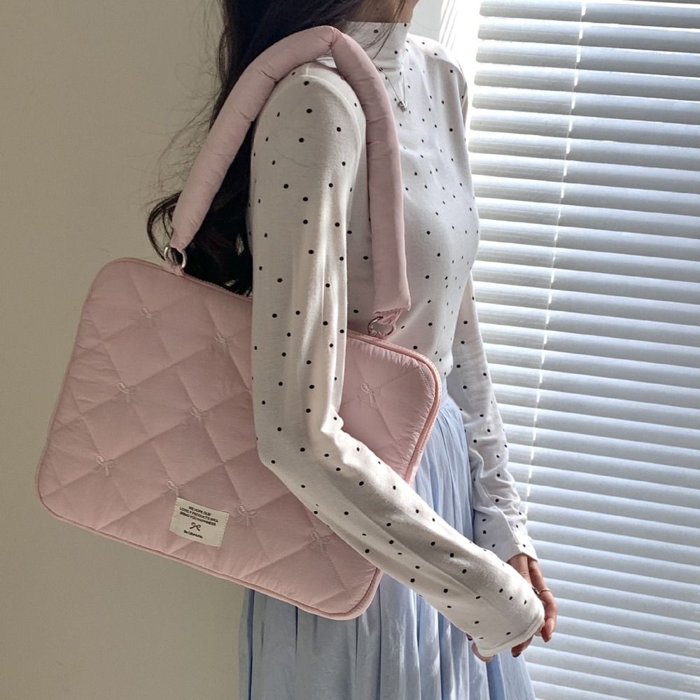 Bowknot Tablet Sleeve Case Large Capacity Laptop Handbag New Laptop Shoulder Bag