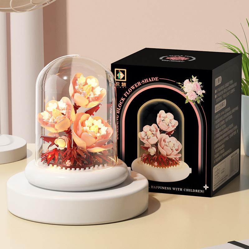 

Mini Eternal Flower Bonsai Building Kit – 3D Puzzle Model with Micro Blocks, DIY Home&Office Desk Decoration for Adults & Teens