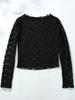 women' lace BLOUSE, openwork, black, elegant, evening, fashionable,