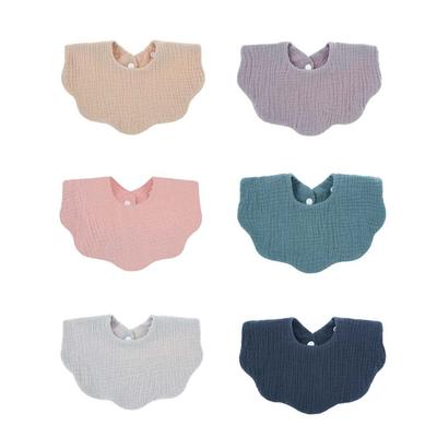 Baby for Girls and Drool Feeding Mouth for Baby Shower Set of Bibs, Plain, Petal-shaped, Boys, Wipes, Bibs, Wipes, 100% Cotton, 6-ply Gauze, Soft,