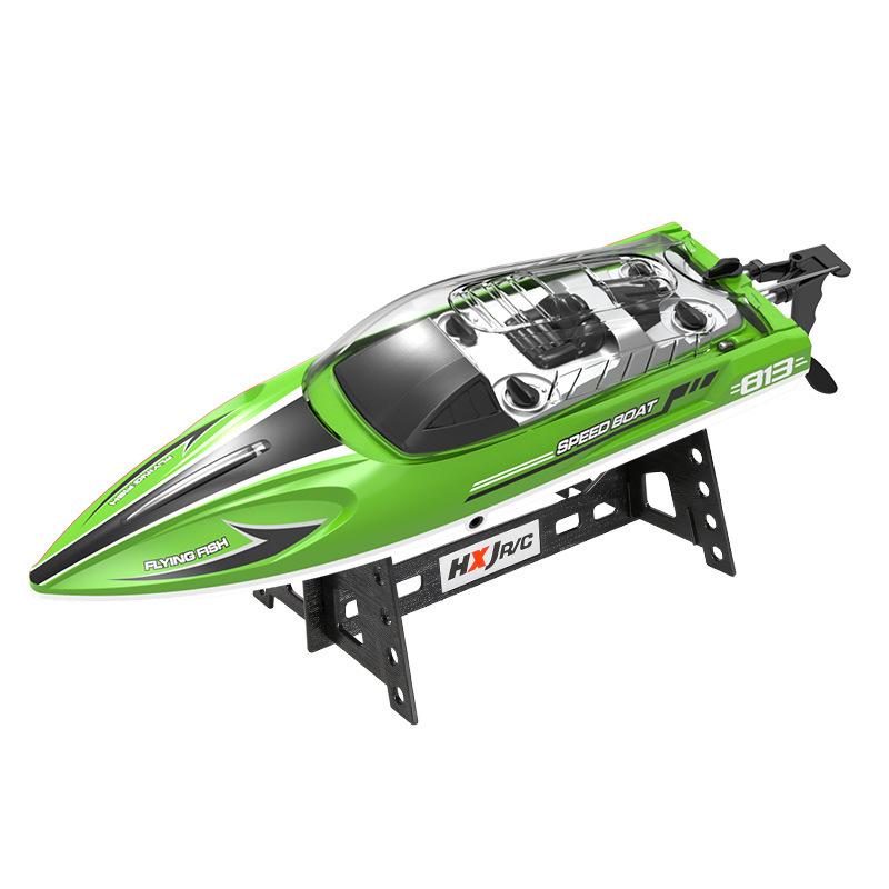 HJ813 RC Boat With Light High-Speed Speedboat 25km/h Electric Waterproof Professional Remote Control Boats Gifts Toys for Boys