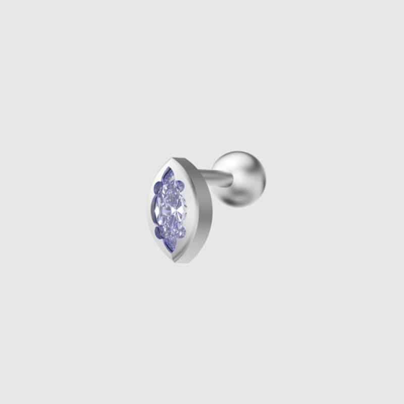 

MUSEE.ART Marquise cubic piercing black