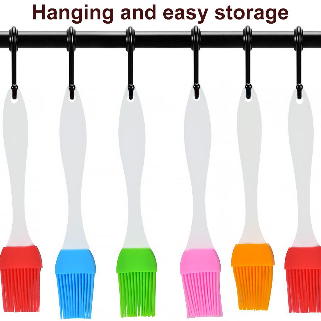 Silicone Basting Brush Clear Handle Heat Resistant Pastry Pancake BBQ Oil Brush