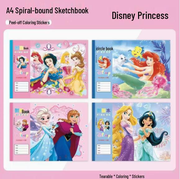 Panda A4 Cartoon Drawing Book - Cute Sketchbook for Students and Children