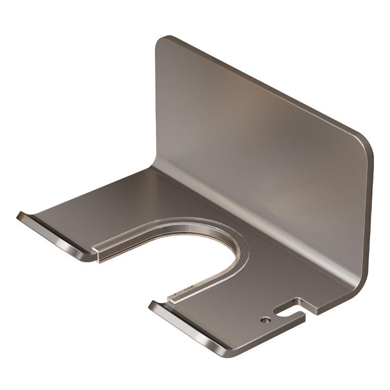 No-Drill Wall-Mounted Aluminum Hair Dryer Holder & Stand