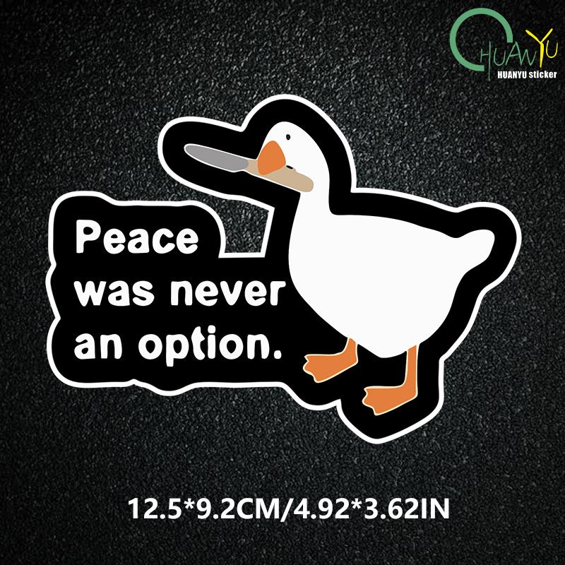 Duck creative pattern waterproof car decoration reflective personality modified car motorcycle sticker 12.5X9.2CM