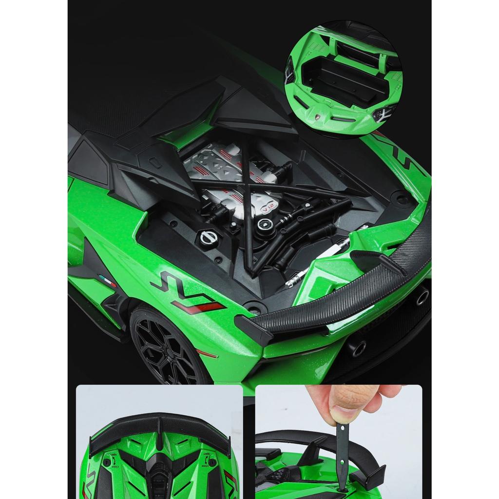 1/18 Lamborghini Aventador SVJ63 Removable Convertible Version Supercar Alloy Metal Diecast Model Car Outdoor Decoration Ornament Collection