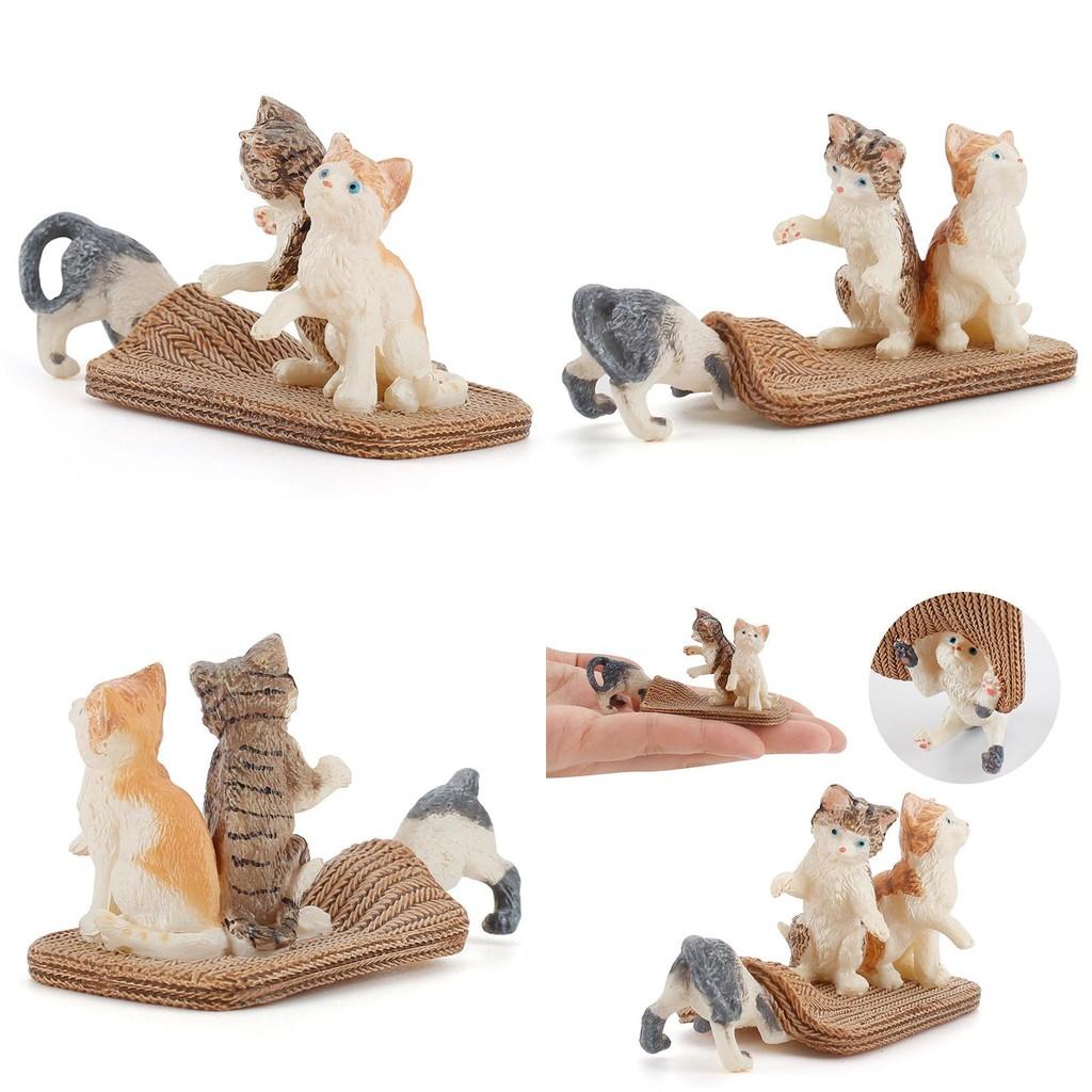 Creative Cat Model Figurine Pvc Collectible Desk Decor For Pet Lovers