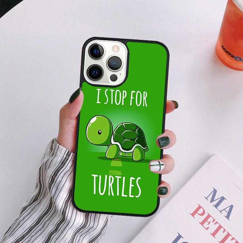Cartoon Sea Turtle Tortoise Phone Case For iPhone 17 Air 14 13 12 16Pro Max 15 11 Plus Max Cover Shell coque