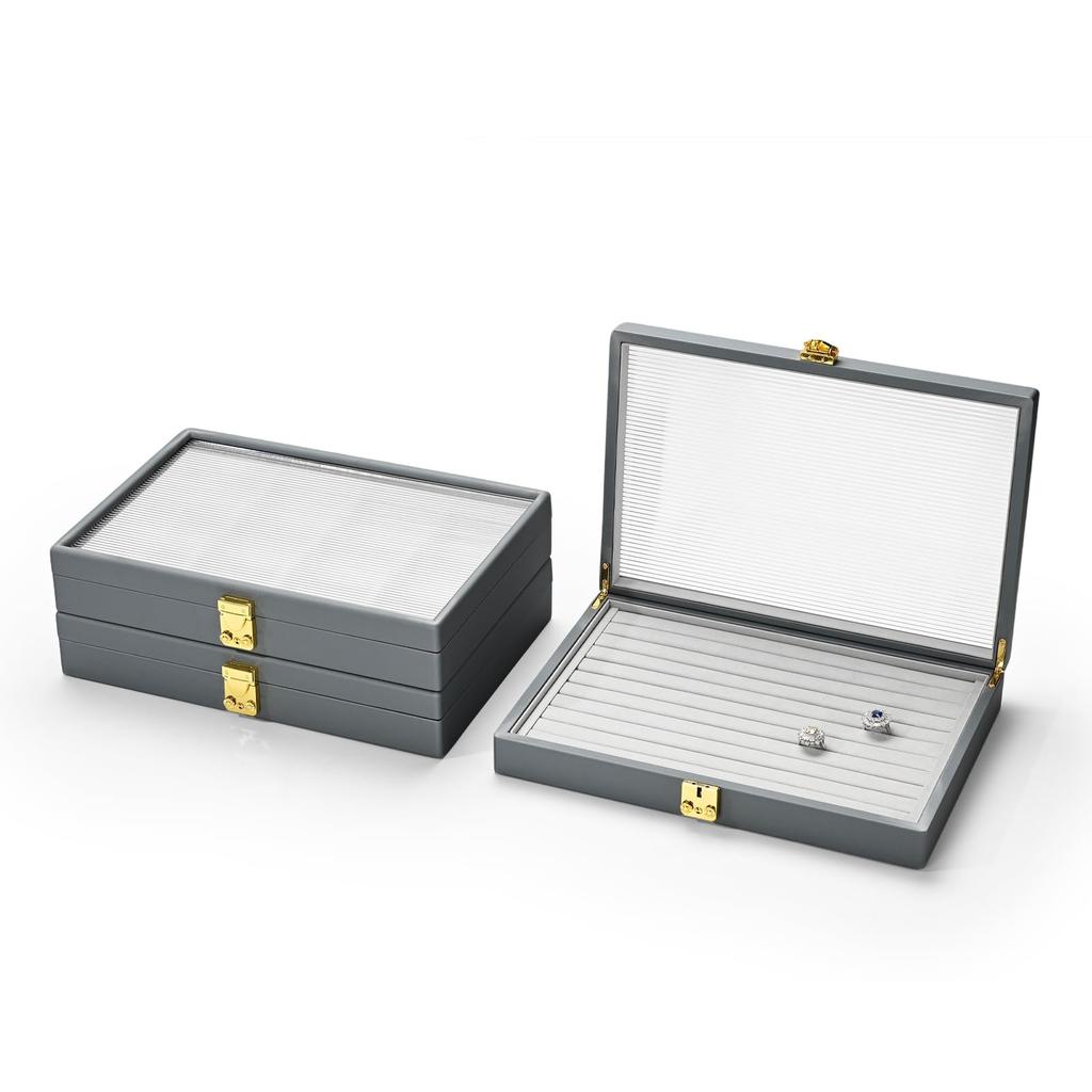 Oirlv Jewelry Tray with No Faux Leather Jewelry for Qualified Invoice X06501 Lid, Dividers, Box, Rings, Watches, Necklaces, Display, Storage, Luxury,