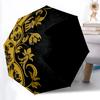 1pc Floral Pattern Automatic Folding Umbrella with 8-Rib Windproof Design, Portable Foldable Sunshade Umbrella For Halloween 036