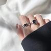 Korean Style Rose Flower Heart-Shape Openable Ring - Women's Retro Court Fashion Index Finger Ring