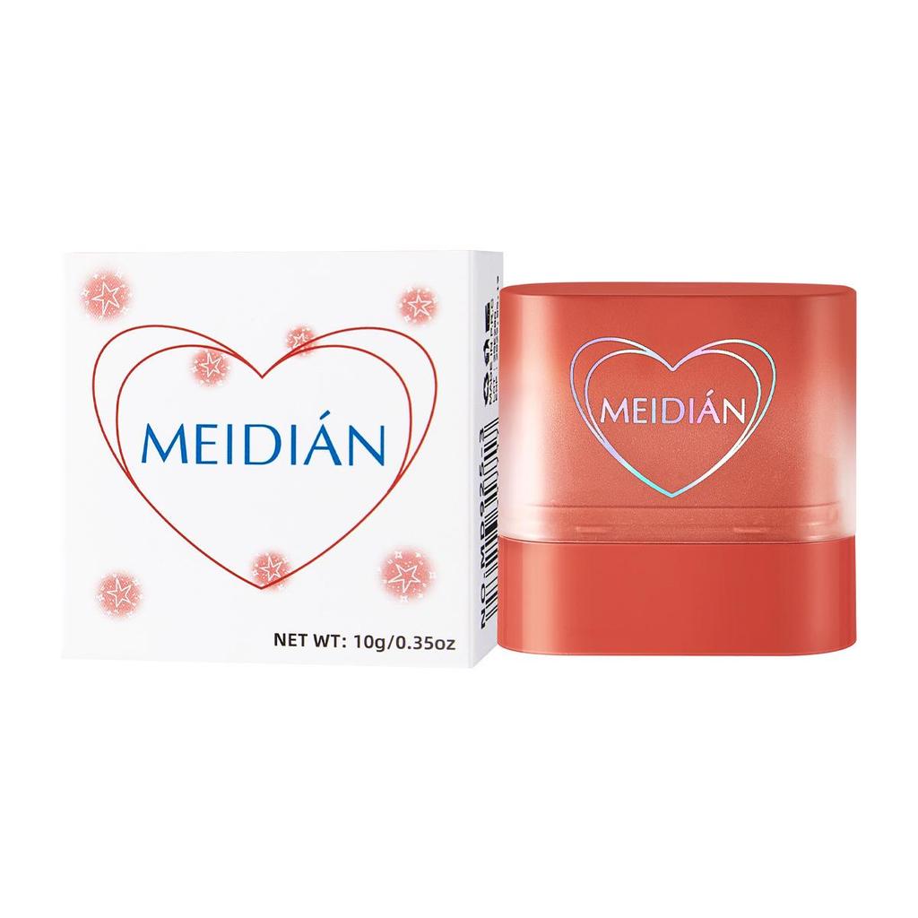 Meidian 6-Color Blush & Highlighter Stick: Long-lasting, Natural Nude Makeup.