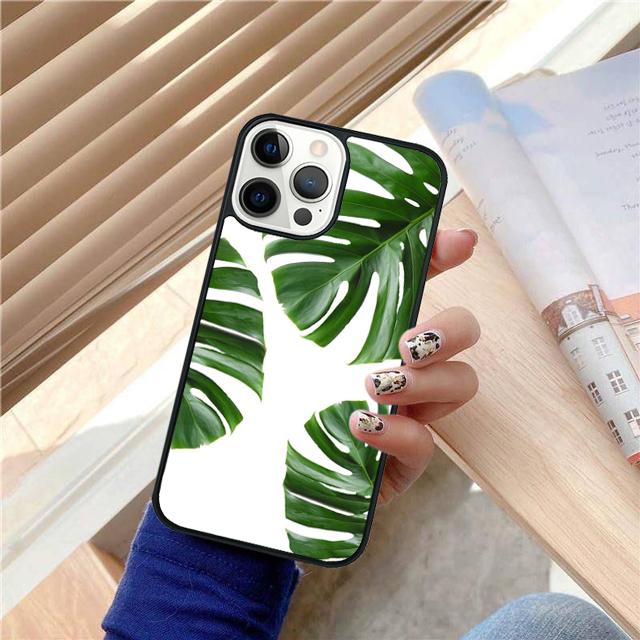 Monstera Flower Tropical Green Leaves Phone Case For iPhone 17 Air 15 16 Cover  14 13 Pro Max 12 11 Pro Max Max Plus