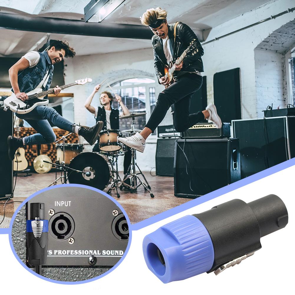 20 Pcs Audio Speaker Plug Twist Lock 4 Pole Ohm Plug NL4FC Speaker Connector for Amplifier