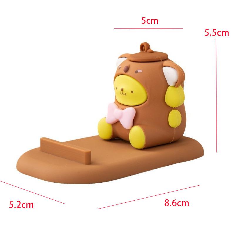 Sanrio Cartoon Cross-Border Phone Holder - Cute Desktop & Bedside Doll Ornament