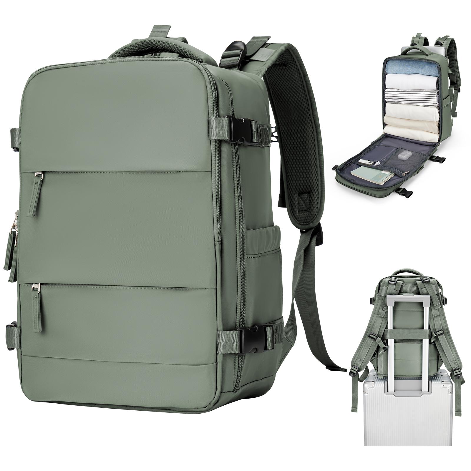 

Многофункциональный рюкзак для активного отдыха, дорожный рюкзак большой вместимости для женщин и мужчин, рюкзаки для ноутбука, водоотталкивающая сумка Ryanair 40x20x25 зелёный