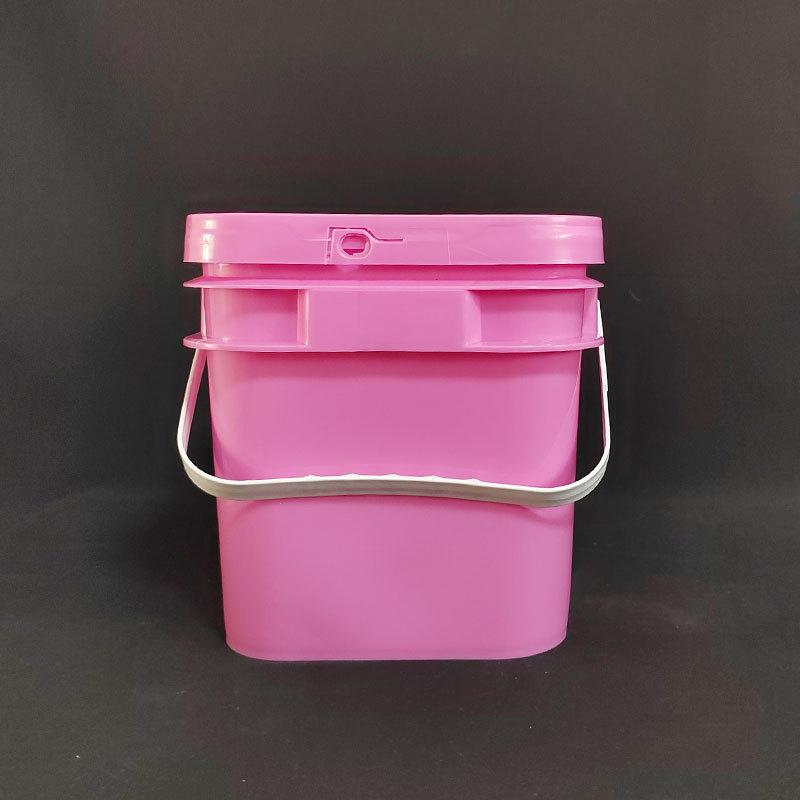 5L Thickened Square Plastic Bucket with Lid for Laundry Detergent, Salt, Pet Food, or Powders (Holds 5kg)