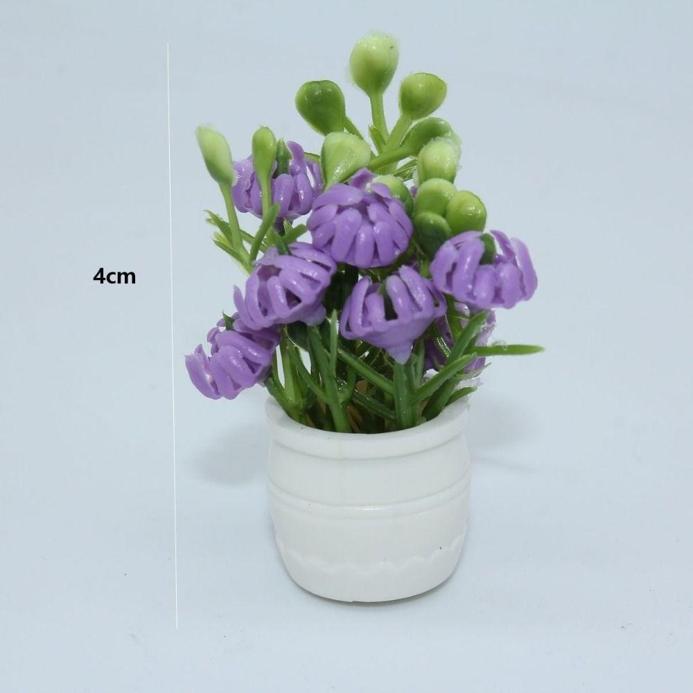4cm/1.1*5cm Puppenhaus Miniatur Blume Grüne Pflanze Topfvase Miniatur Puppenhaus Dekorationen