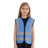 Unisex Barnesikkerhetsvest Ermeløs Glidelåsdesign Høy Synlighet Reflekterende Vest Frivillig Aktiviteter