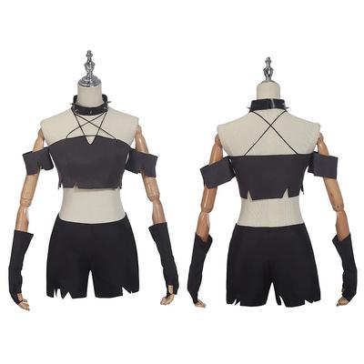 Helluva Cos Boss Cosplay Kostuum voor Loona Loony Toony Dames Halsvestje Shorts Pak Zwart Uniform Pak Halloween Feestoutfits