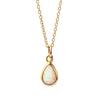 [NAOTJEWELRY] 18k Gold Plated White Opal Drop Frame Necklace [Gift Box Included] Women's Small Simple Elegant Made In Japan