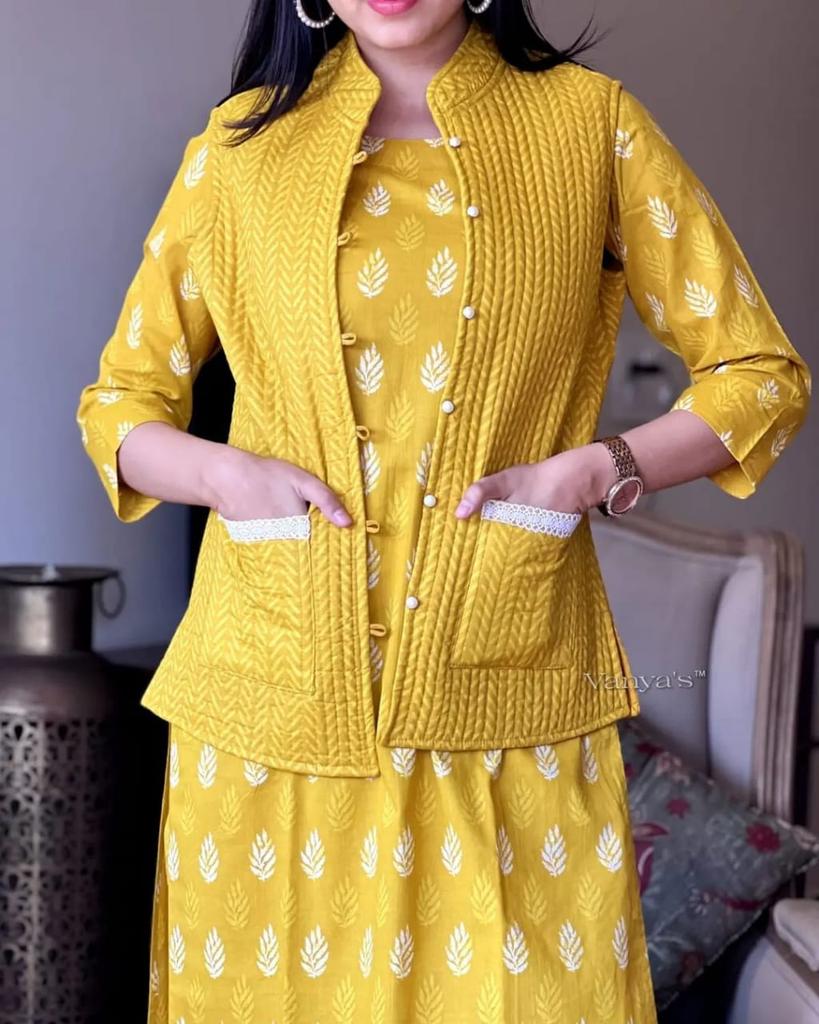 Party Wear Bollywood Winter Wear Kurta Pant Jacket Indian Women Party Wear Kurti Dress
