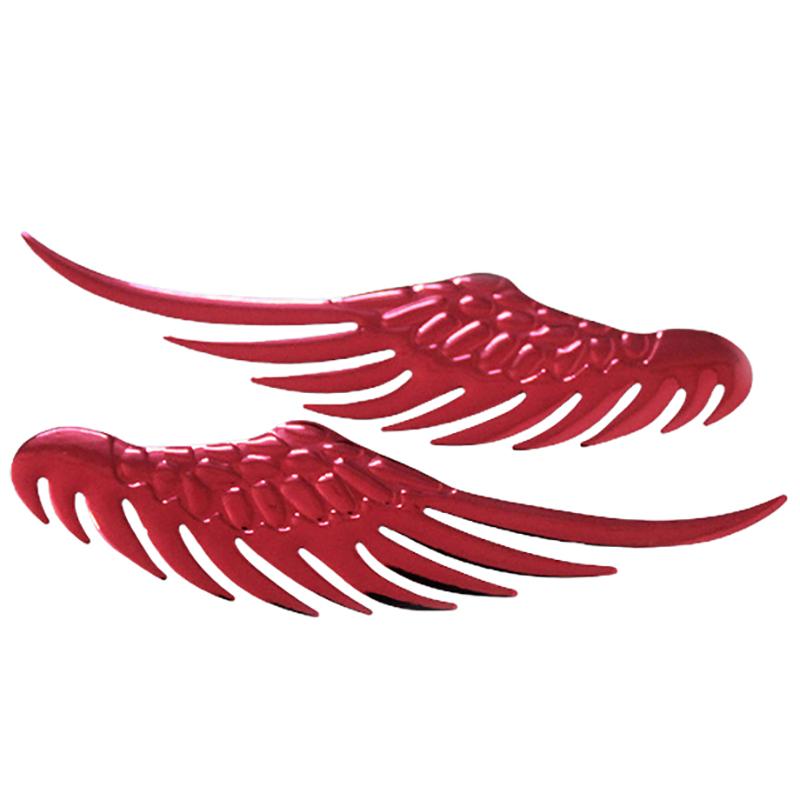 1pair Car Auto Motorcycle Body Sticker 3D Eagle Angel Wings Badge Style ABS Decals Silver/Gold Exterior Accessories