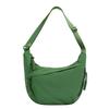 Casual Canvas Crossbody Bags Korean Simplified Large Capacity Sports Hobos Bag Solid Color Lightweight Dumpling Bag Women