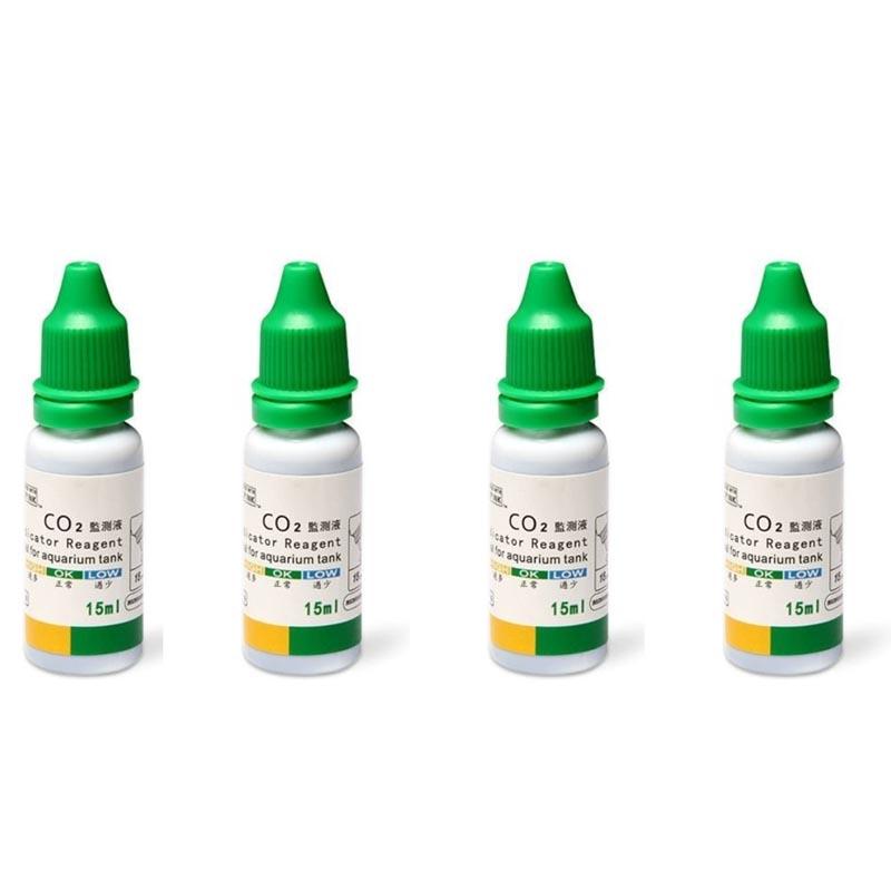 

4PCS Aquarium CO2 Indicator Solution Drop Checker for Fish Tank Plants Grass CO2 System Concentration Monitor Tester