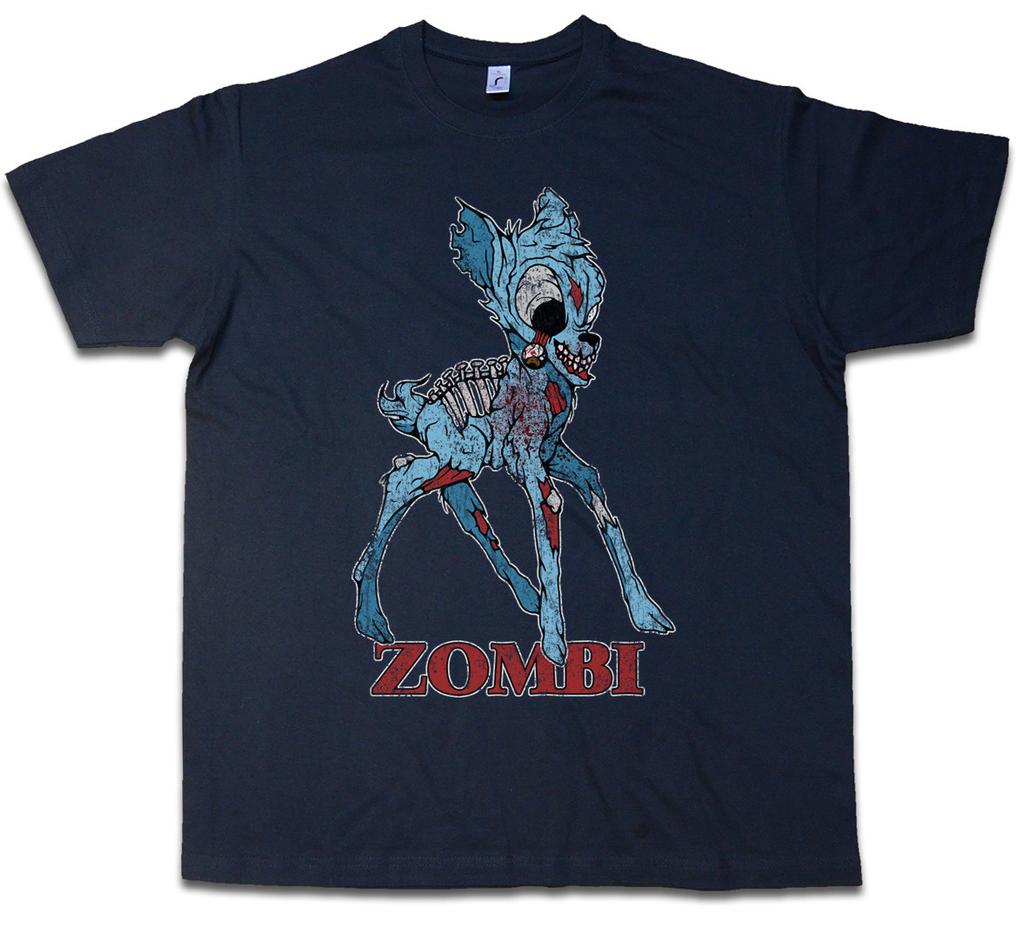 ZOMBI II T-Shirt Mens Womens Tees Top Deer Fun Dracula Vampire Bat Zombie Halloween Splatter Bambi