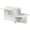 Coffee Table - HARMONY - Rectangular - Freesia Marble Effect - 80 X 40 X 40 Cm