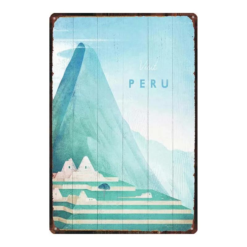 Vintage Paris Champagne Metal Tin Sign Wine Travel Souvenir Wall Art for Bar Restaurant Home Decor xCM