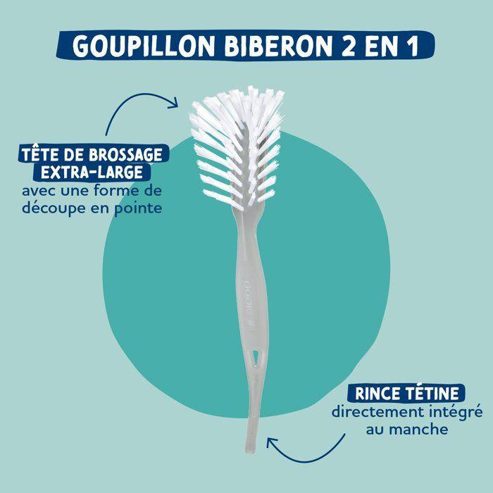 Goupillon 2-en-1 - DODIE - Gris