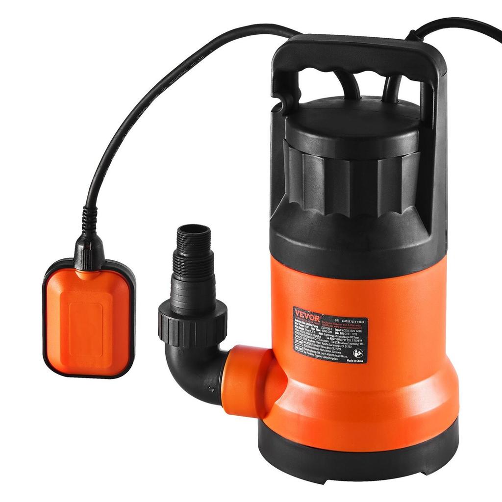 Submersible Utility Pump Sump Pump 400W 2510 GPH 26 Ft Head Water Pump
