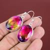 Faceted Multi Tourmaline Earring Handmade Jewelry Original Gemstone Earring 925 Sterling Silver Earrings Antique Drop Earring Gifts For Wife