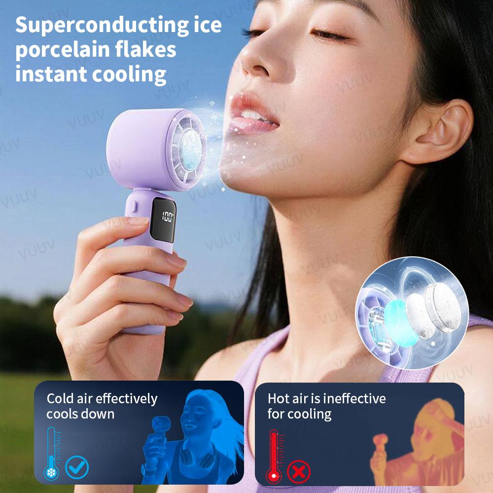 VUUV Mini USB Charging Handheld Fan Desktop Small Fan With Mobile Phone Holder Portable And Simple Outdoor Small Fan