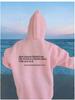 Damen Oversized Hoodie mit Fleece-Futter, Buchstaben-Slogan-Print, Kängurutasche und Kordelzug.