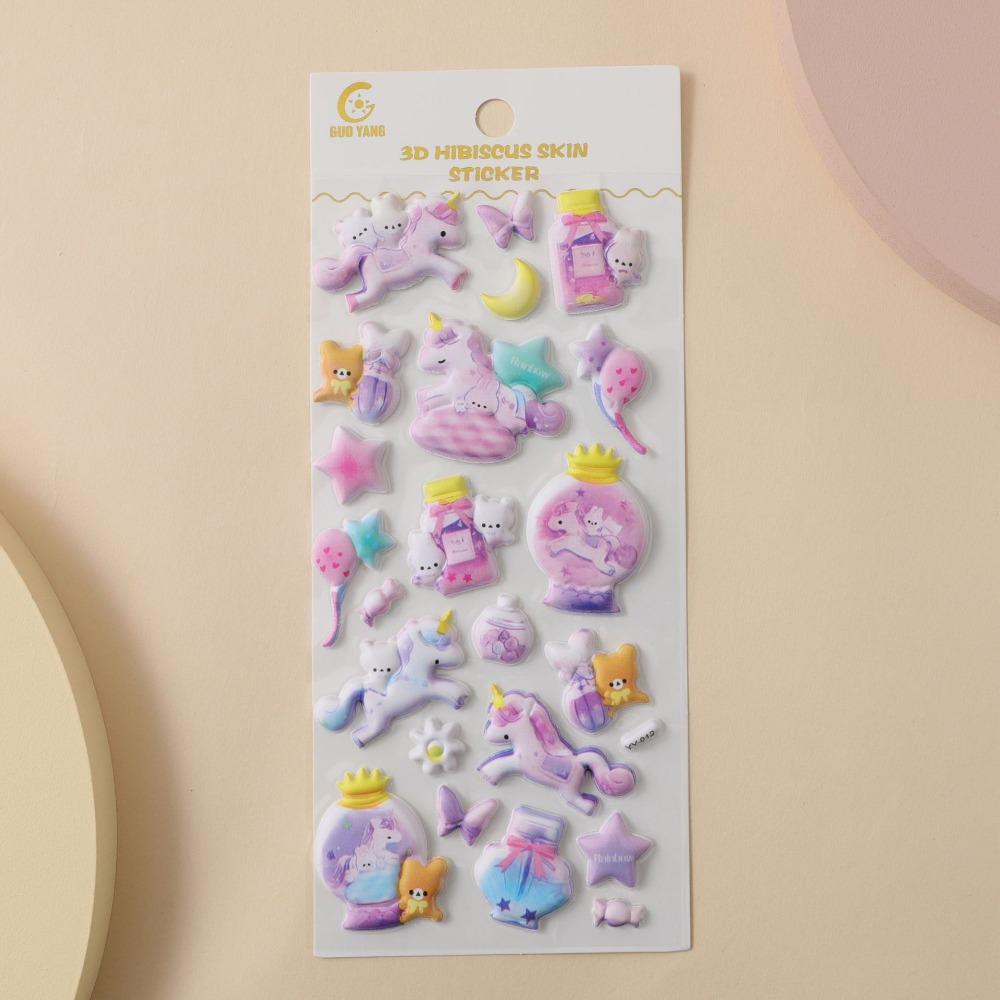 New Hot Cute Gifts 3D DIY Cartoon Embossed Stickers Fun Foam for Children Planner Decorative Entertaining Play Safe Kid Friendly