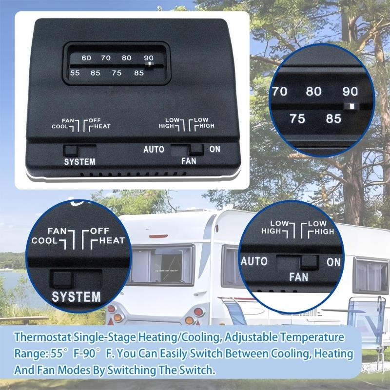 RVs Climate Control Unit Replace 7330F3852 RVs Air Conditioner Thermostat For Quick Setup And Easy Operation