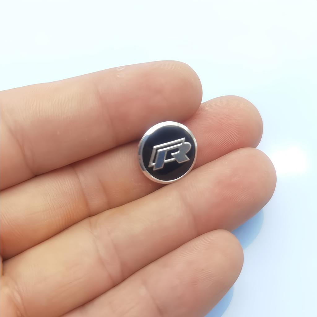 2Pcs Car Key Badge Emblem Badge Sticker for Polo Passat B5 B6 B7 T4 T5 Golf 4 5 6 Tiguan Jetta