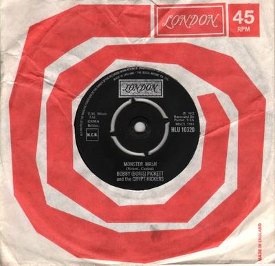 7inch Record BOBBY (BORIS) PICKETT & THE CRYPT-K - Monster Mash HLU10320 London Records 1973 UK Rock Used
