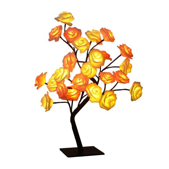 Rose Flower Tree Lamp USB Powered Artificial Bonsai Flower Night Light LED Rose Tree Table Lamp Mother's Day Valentine's Day Gifts for Mom Women Wife