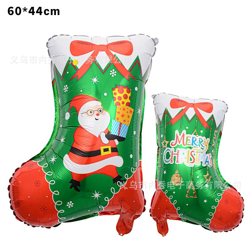 Christmas Balloons Special-Shaped Aluminum Film Balloons Santa Claus Merry Christmas Arrangements Christmas Eve Decorations